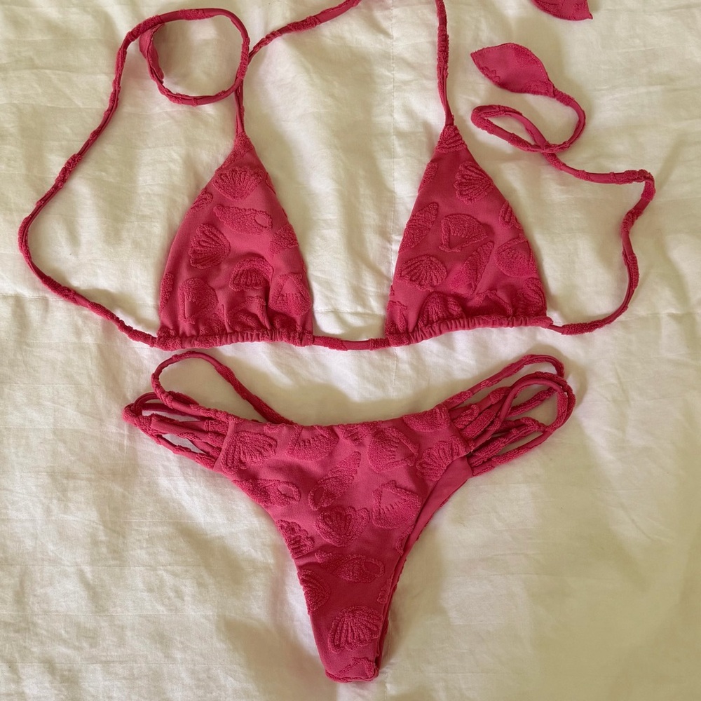 Benoa pink terry shells set